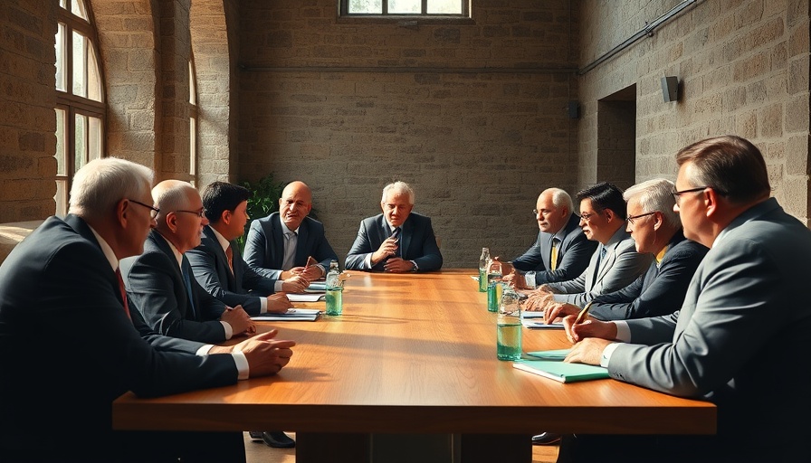International leaders in a discussion, symbolizing Israel Iran conflict updates.