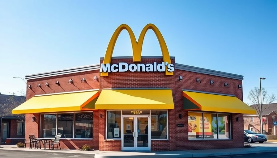 McDonald's restaurant exterior with iconic arches and yellow accents.