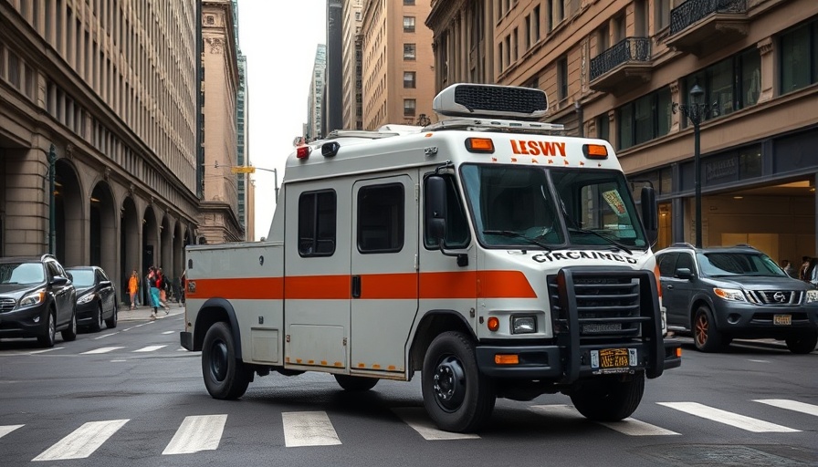 Mobile command vehicle on San Francisco street, local news.