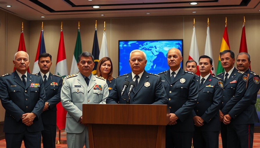 Security officials at G7 Summit 2025 press conference discussing incidents.