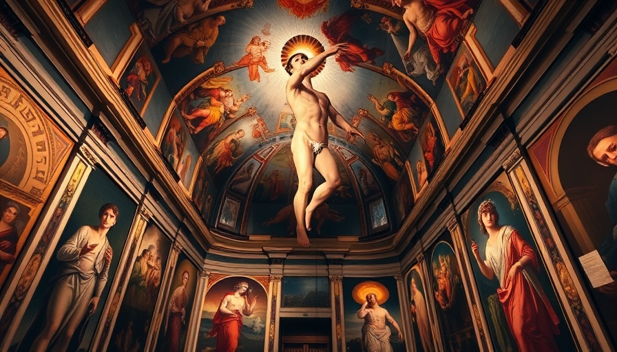 Michelangelo Sistine Chapel Exhibition SF: Adam and God fresco display.