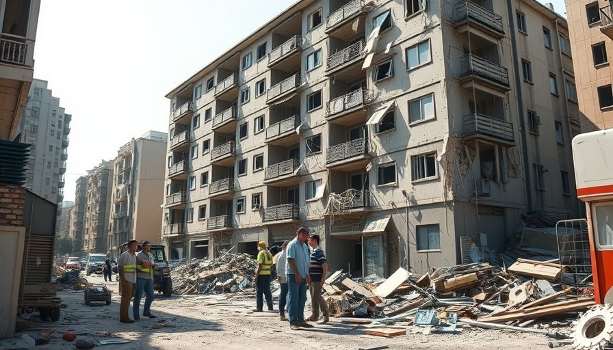 Trump Influence Israel Attacks aftermath with damaged building.