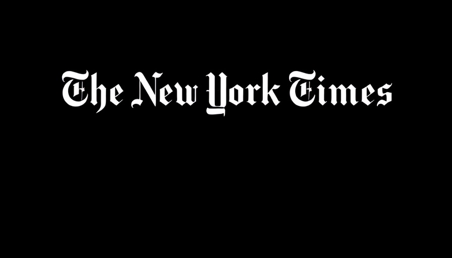 The New York Times logo on a black background.