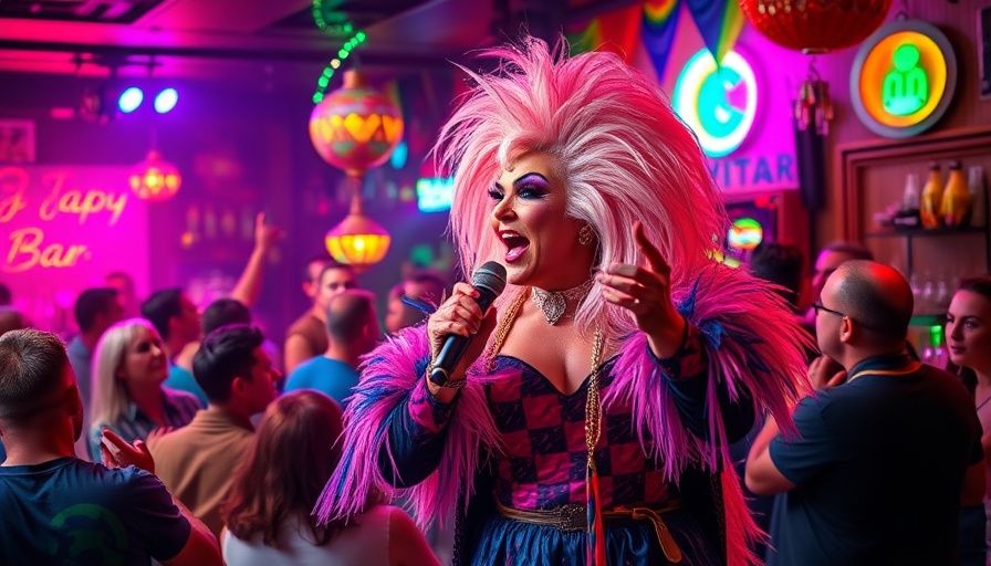 Drag performer entertaining crowd in last Gay Bar in the Tenderloin.