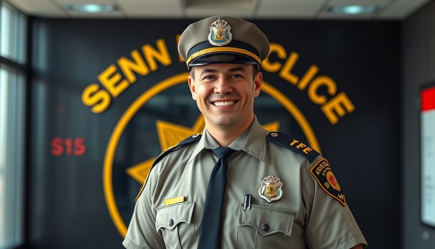 San Francisco local news: officer smiling at Sheriff's Office event.