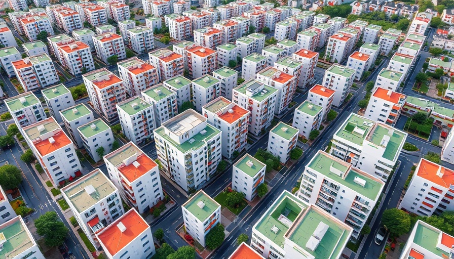 Nystrom Village Redevelopment conceptual model showing colorful housing layout.