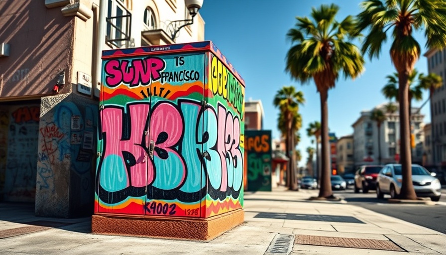 Colorful graffiti on electrical box in San Francisco.
