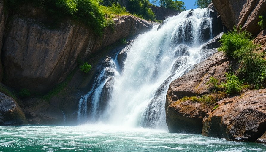 Hidden Gems in Kenya: Stunning waterfall amid cliffs.