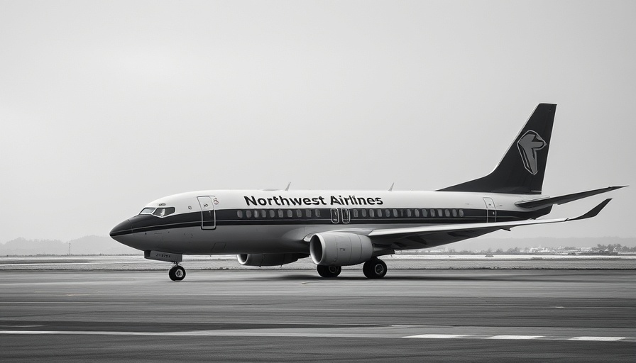 Flight 2501 crash-era vintage airplane on runway in black and white.