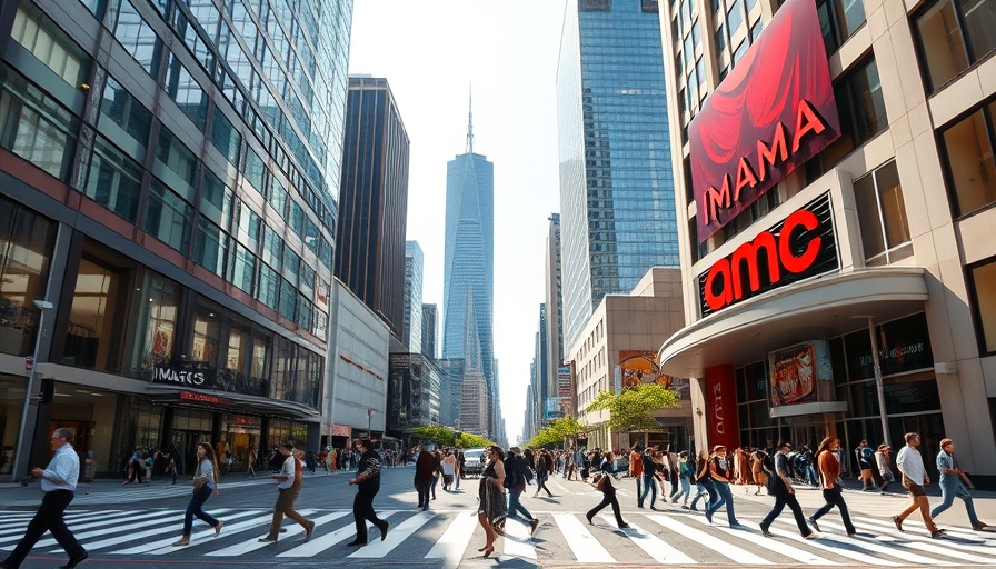 San Francisco shopping mall area with AMC IMAX and pedestrians.