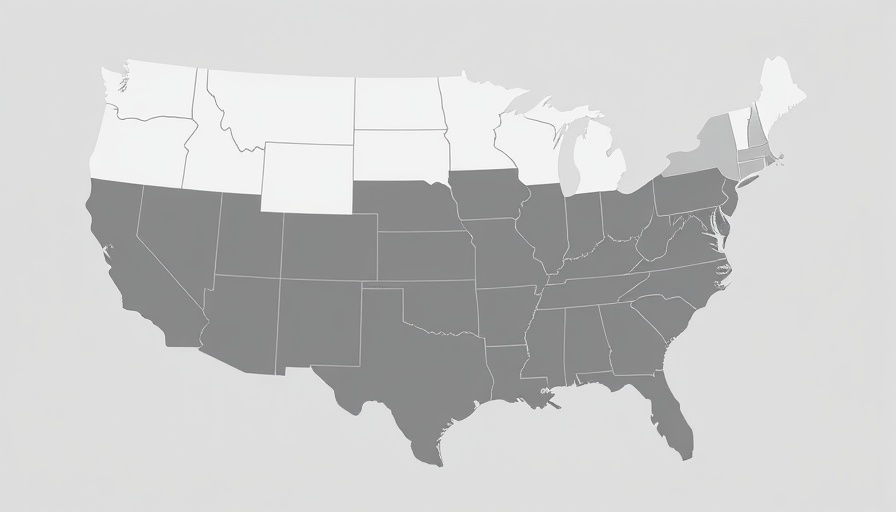 Map of the USA with Alaska highlighted, simple graphic.