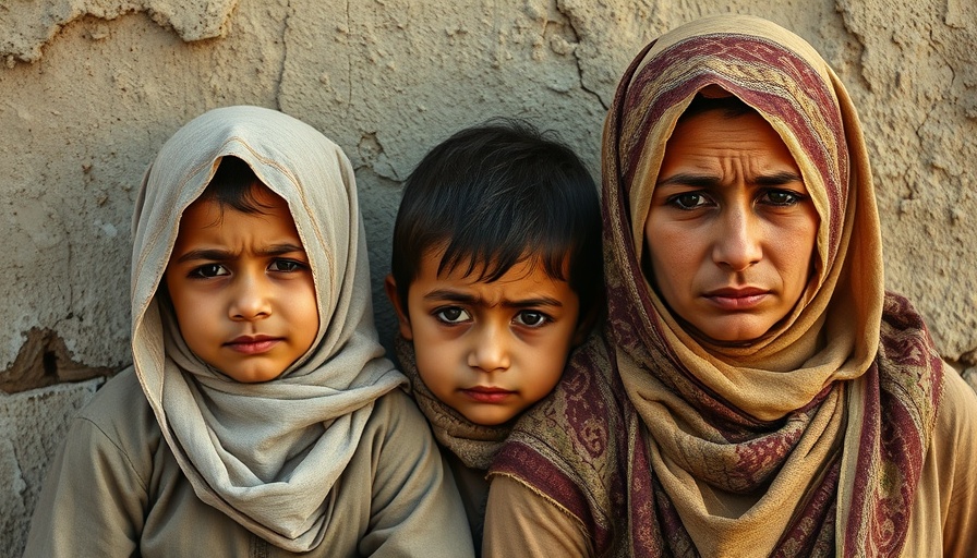 Emotional scene depicting distressed individuals in Gaza context