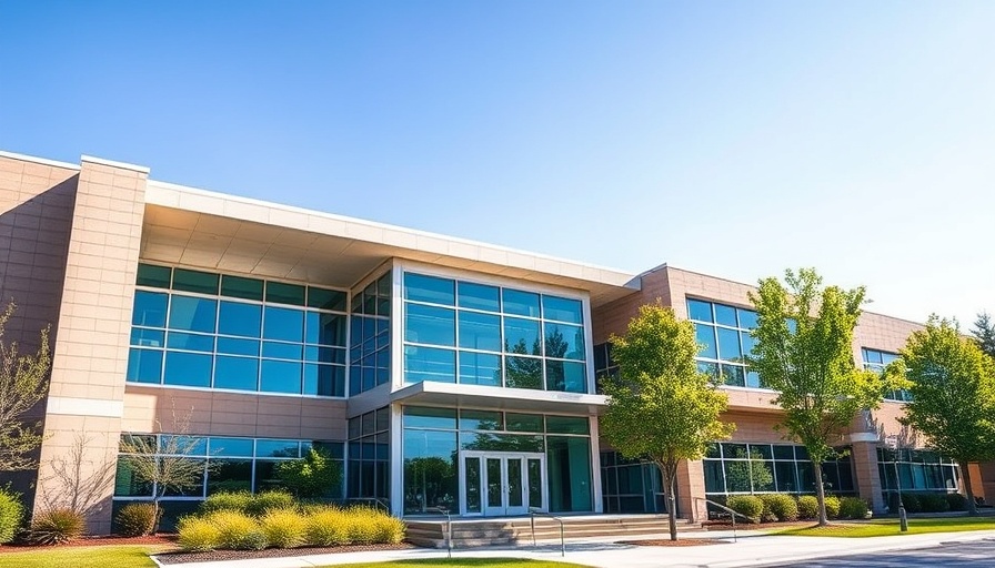 Exterior of Contra Costa School of Performing Arts under a clear blue sky.