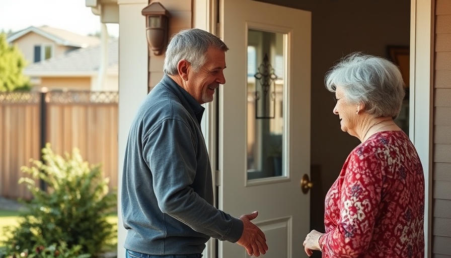 Democratic Test in Tucson: Man greets woman at door in suburban setting.