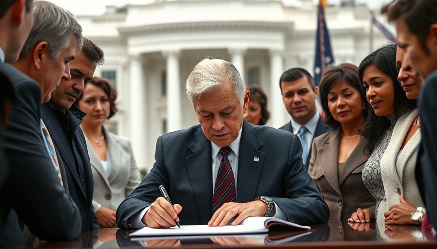 Trump's proposal for farmers to hire undocumented workers, former president signing document, political gathering.