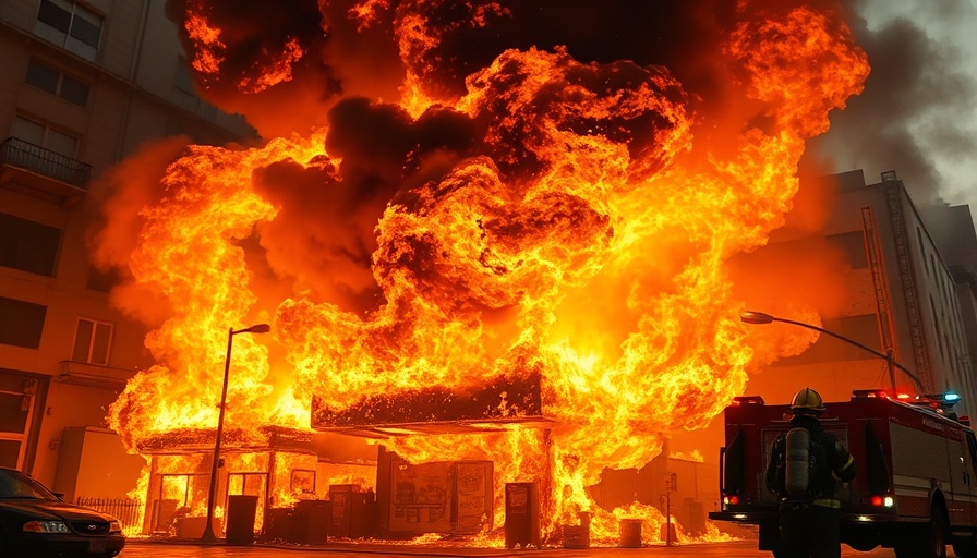 Firefighter tackles building fire in Bay Area, highlighting fireworks injuries.