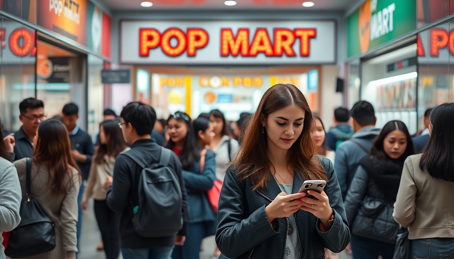 Pop Mart San Francisco entrance with crowd.