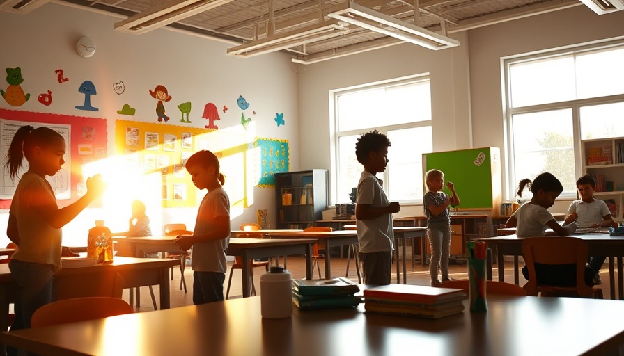 San Francisco immigrant children summer camp in a bright classroom setting.