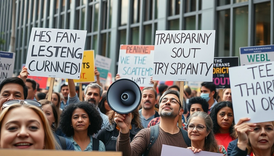 Protest against Uber black box fare system in urban setting.