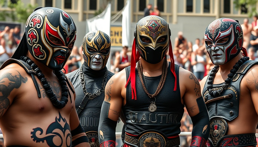 Luchadores pose in San Francisco wrestling event, local news.