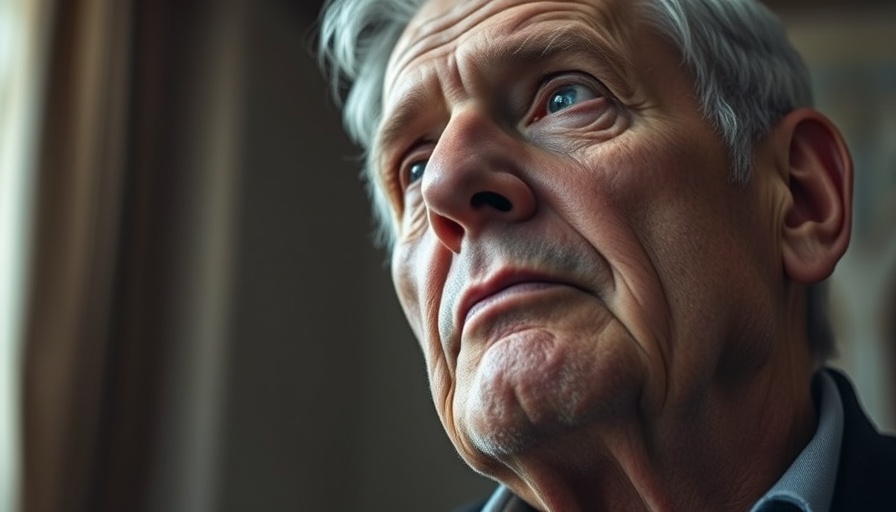 Close-up of an older man with a serious expression, relating to tariff rates under Trump.
