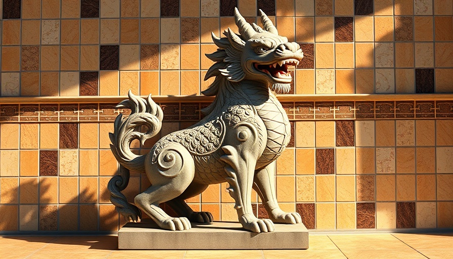 Intricate qilin statue in Little Saigon San Francisco.