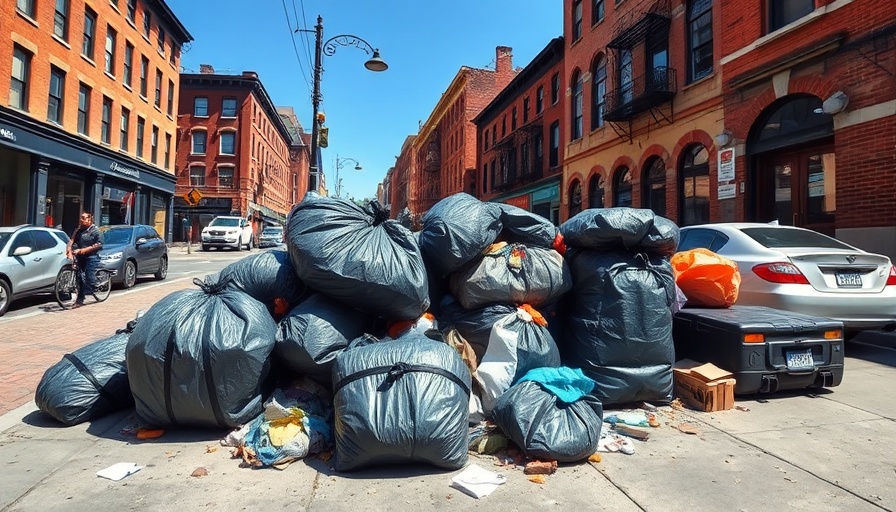 Bay Area trash collector strike leads to overflowing garbage in urban setting.