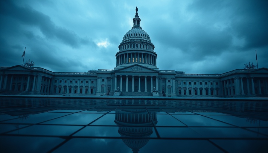 Abstract Capitol dome reflection symbolizing congressional dysfunction.