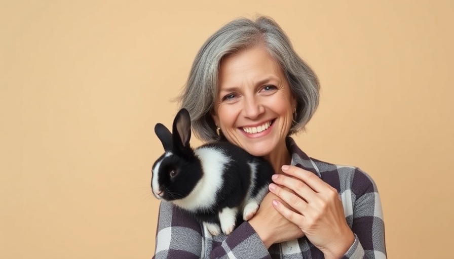 Jasper Ridge Farm executive director holding a rabbit
