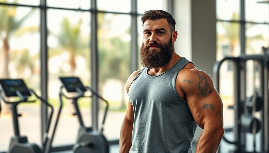 Bearded man in gym, confident pose, Richard Tillman's mental competency questioned.