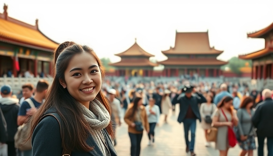 Young woman in front of Temple of Heaven as China expands UNESCO influence.