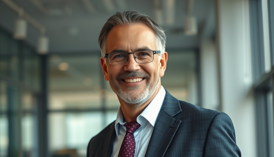 Middle-aged man smiling in office, related to Bay Area job market impacts.