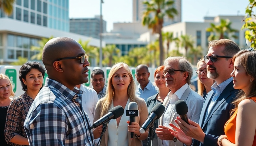 California EV incentives event in a sunny parking lot setting.