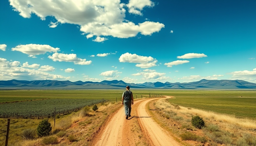 Rural path in New Mexico landscape, connected to Trump spending bill.