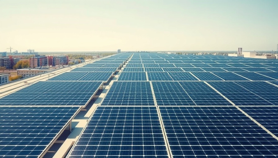 Extensive solar panel array harnessing energy for surging AI power demands.