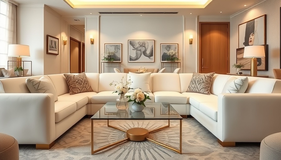 Elegant lounge in luxury boutique hotel with plush seating.