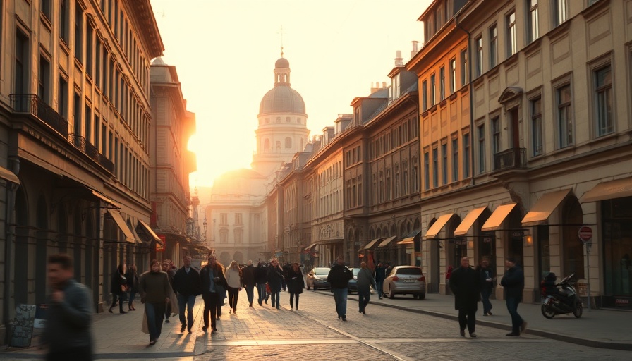 Future of Ukraine after Diplomacy: peaceful sunrise over cityscape.