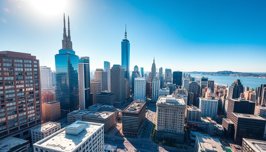 Downtown San Francisco skyscrapers on a sunny day.