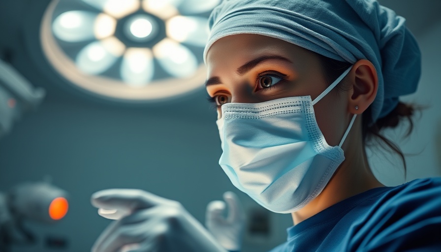 Canadian doctor performing surgery in hospital operating room, urging action beyond Palestine recognition.