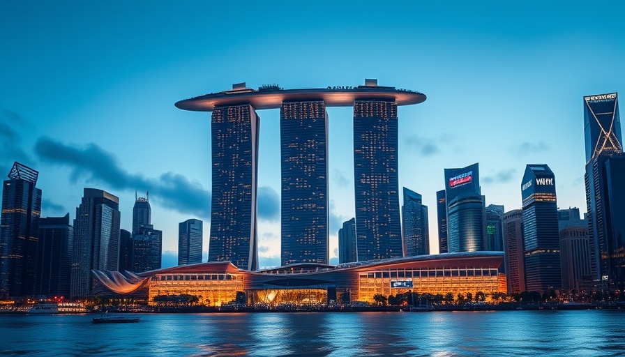 Stunning skyline featuring the world's highest hotel at dusk.