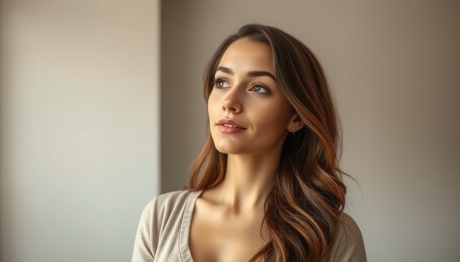 Young woman standing confidently indoors, soft lighting.