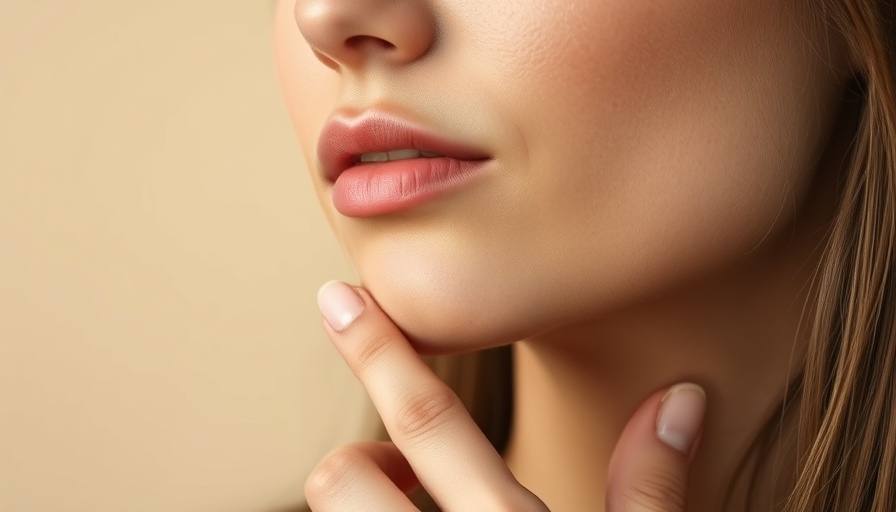 Close-up of woman touching chin, contemplating skin care, how to manage frustration with skin care.