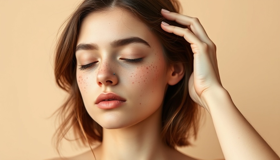Serene young woman practicing scalp care for metabolic health.