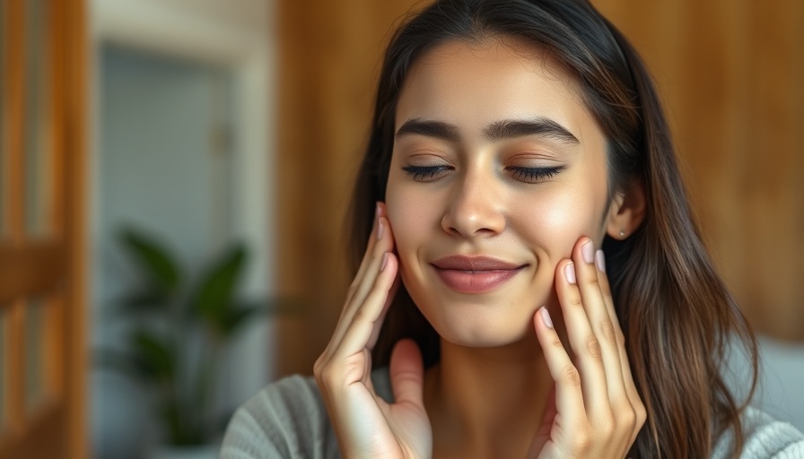 Young woman massaging her face, understanding why your skin looks dull.