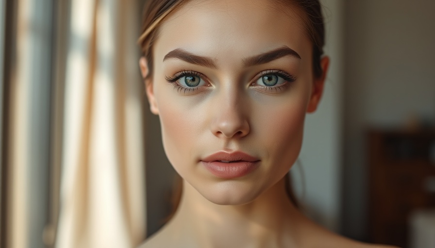 Young woman facing camera, highlighting smooth skin, clogged pores not visible.