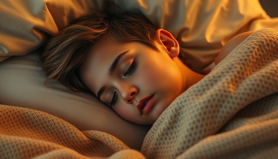 Peaceful person resting, showcasing deep sleep quality.