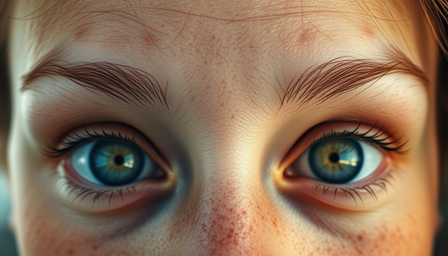 Close-up of youthful eyes with freckles, natural skin texture.