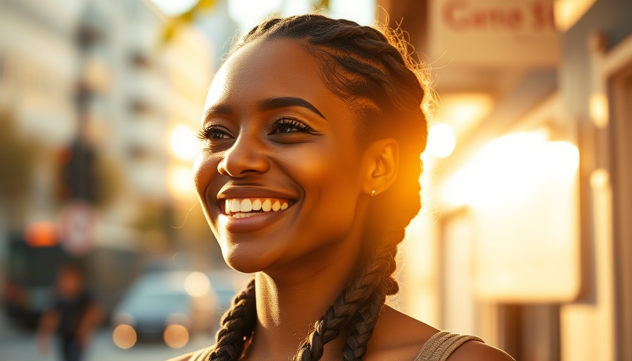Smiling woman outside on a sunny day, Micro-Decisions and Skin Health