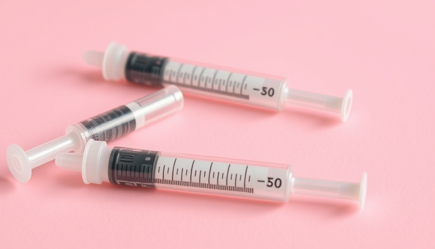 Close-up of insulin syringes on a pink background explaining why insulin causes weight gain.