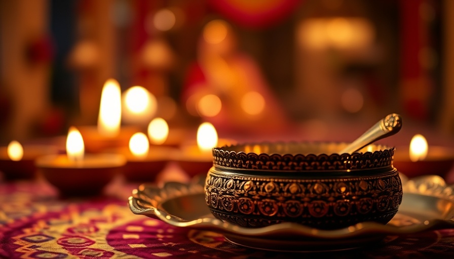 Ornate Karwa Chauth thali with diya for Single Women.